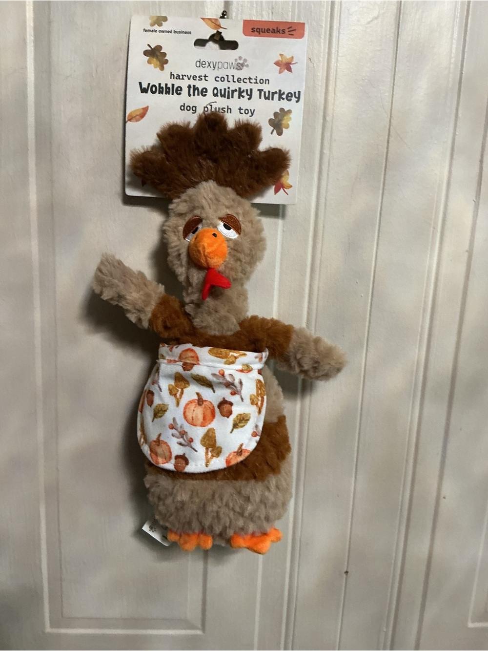 Brand New Dexypaw  Beautiful  Turkey  Dog Toy 12 ” Clinker & Squeaker.